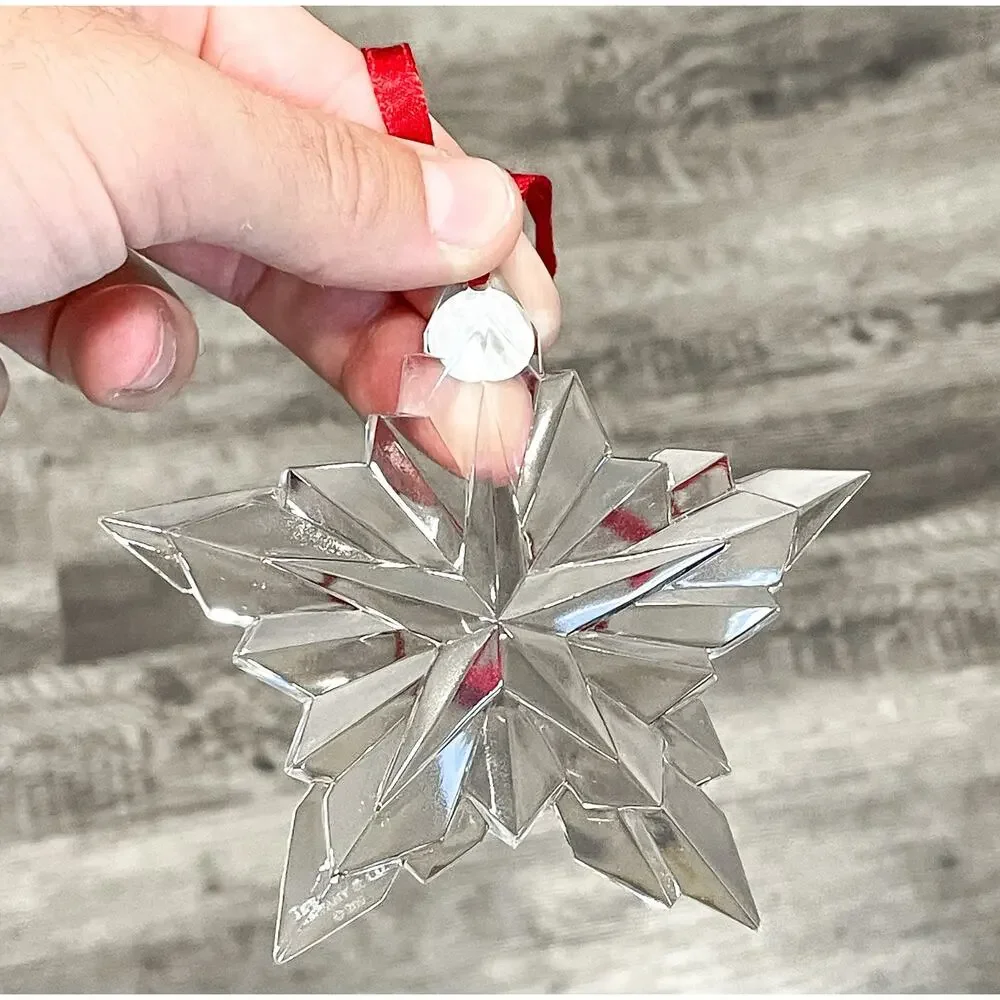 Tiffany & Co. Crystal 2001 Star Christmas Ornament with Box Vintage